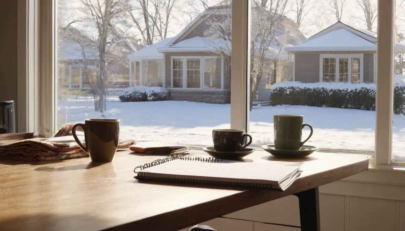 A homeowner reviewing septic notes at a kitchen table in the Hempstead area